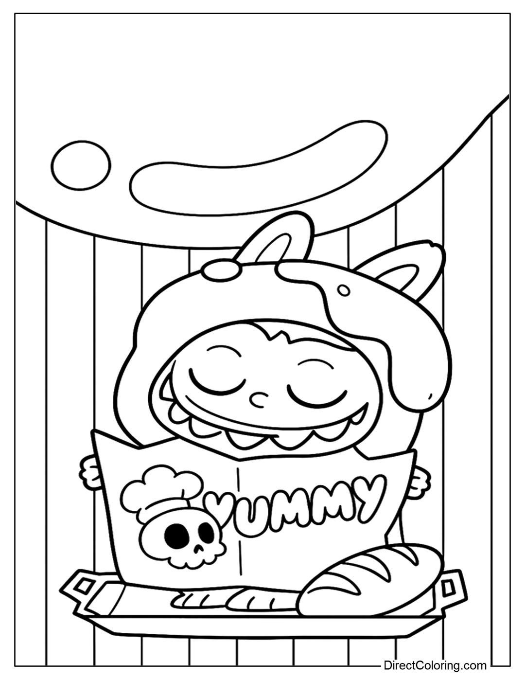 Labubu Yummy Coloring Page